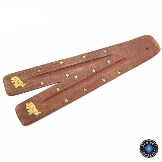 Wood Incense Burner Holder Ash Catcher for Sticks 10"