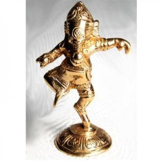 Dancing Ganesh 3"H Solid Brass