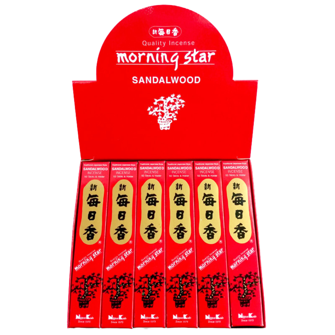 Morning Star Sandalwood Incense 50 Sticks (12 Packs)