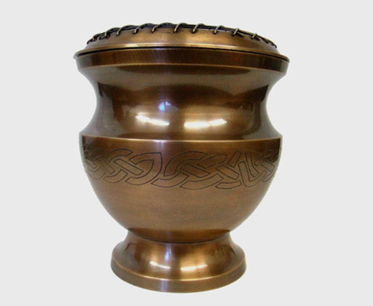 Large Celtic Brass Censer Charcoal Burner 8"H 7"W