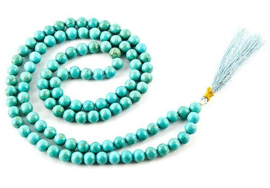 Turquoise Prayer Mala - 8mm