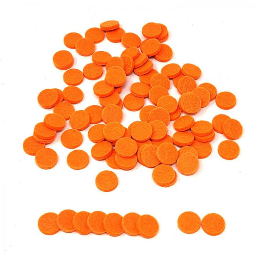 Small Orange Essential Oil Felt Pads - 100 Pcs Replacement