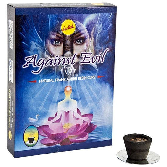 Against Evil Natural Perfumed Resin Incense Cup - 12 Cups P/