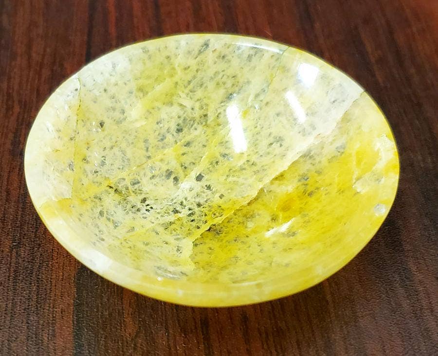 Yellow Aventurine Gemstone Bowl 2" Diameter x 0.75" High