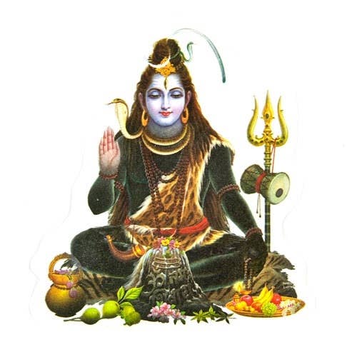 Lord Shiva Sticker - 3.5" x 4" (10 Per Pack)