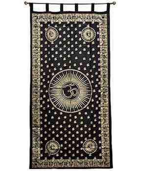 Om Symbol Curtain (Gold) - 44"x88"