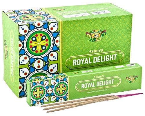 Royal Delight Incense - 15 Sticks Pack (12 Packs Per Box)