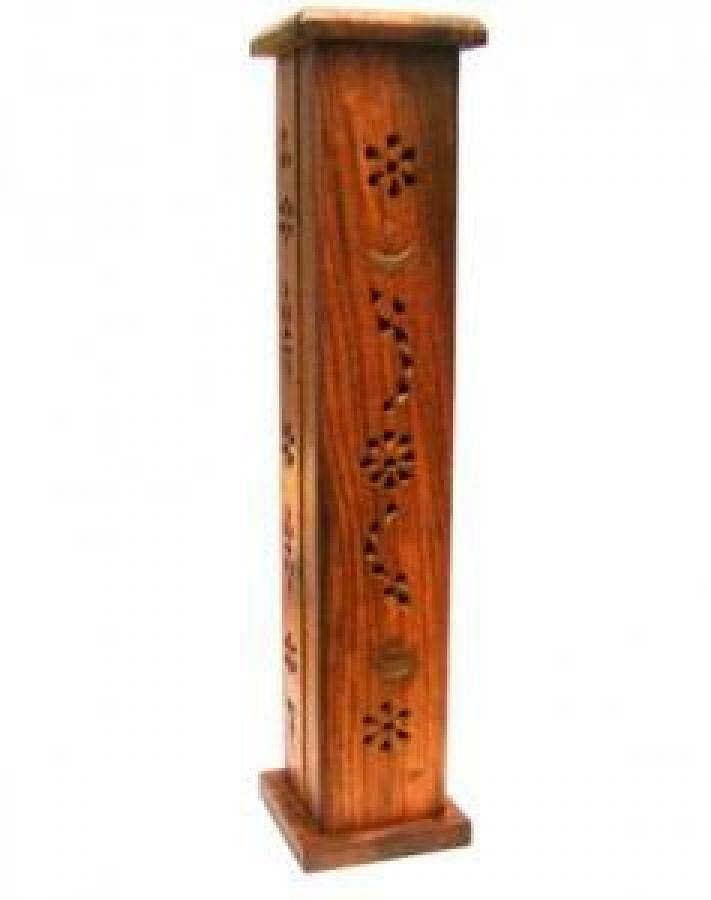 Tower Wooden Incense Burner for Sticks and Cones Choose Your Design