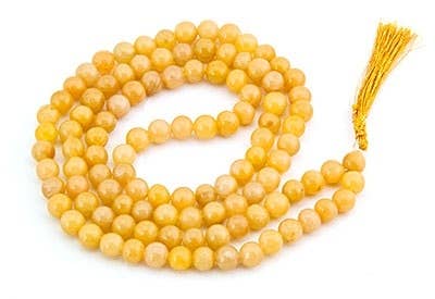 Golden Quartz Prayer Mala - 8mm