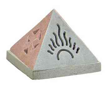 Celestial Pyramid Cone/Candle Burner - 3"x2.5"