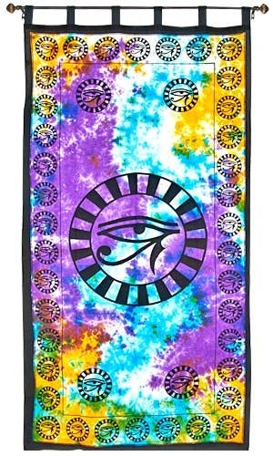 Egyptian Eye Curtain (Tie Dye) - 44"x88"