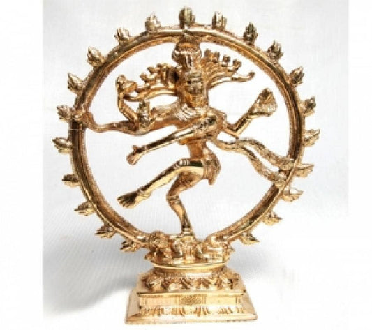 Shiva Natraj 9"H Solid Brass