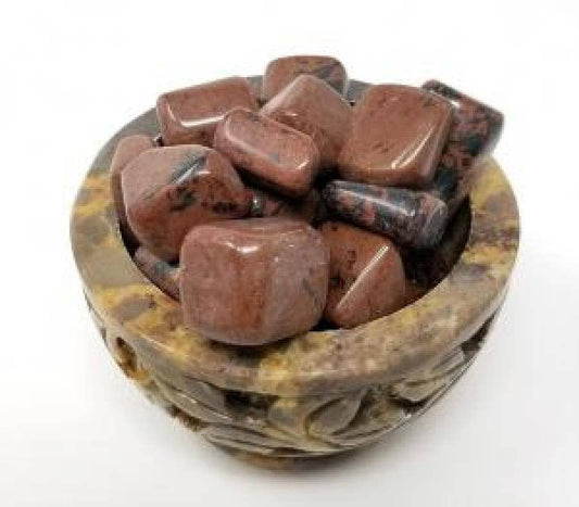 Mahogany Obsidian Tumbled Stone 1 Lb (Genuine Polished Gemst