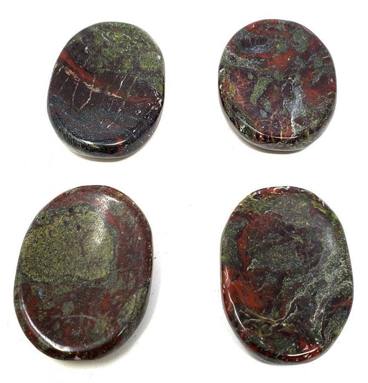 Worry Gemstone - Dragon Blood Oval Stones (4 Pack) 1-1.5"L