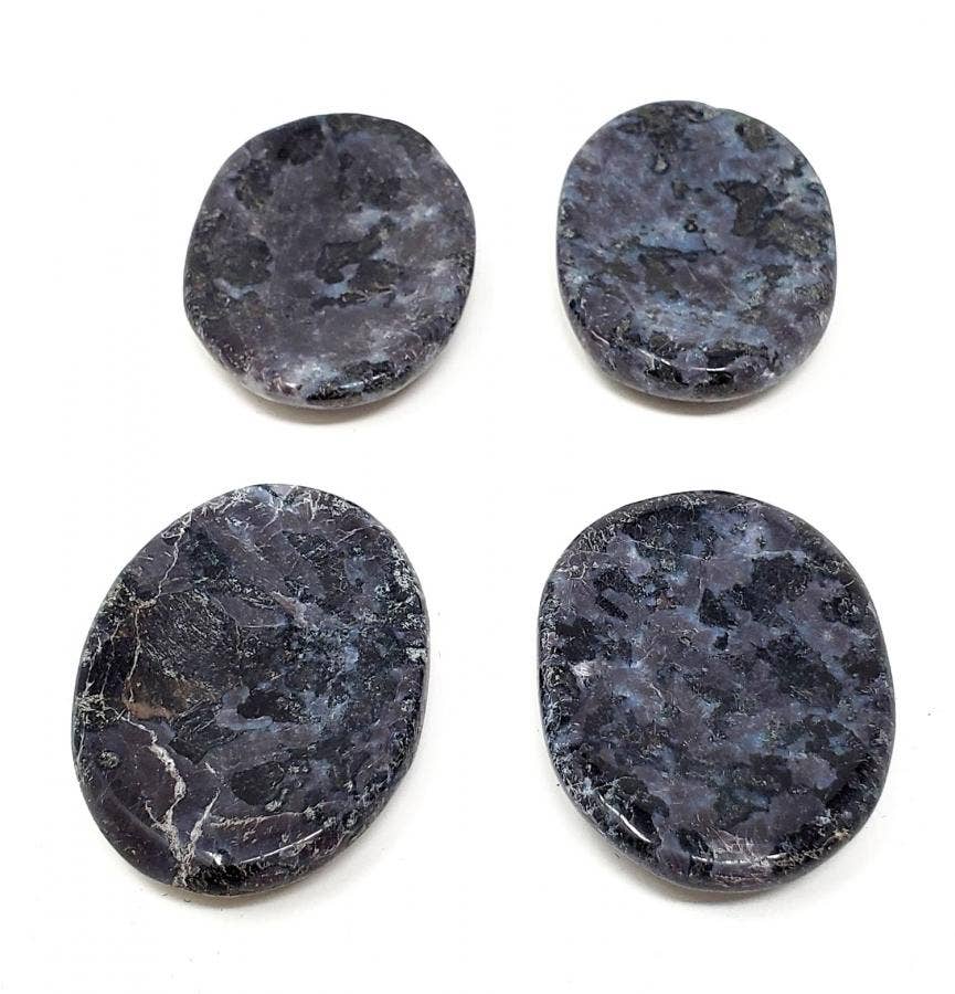 Worry Gemstone - Indigo Gabbro Oval Stones (4 Pack) 1-1.5"L