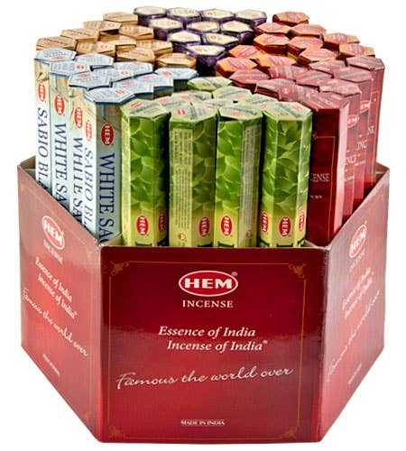 20 Sticks Hem Hex Incense Display Set - 60 Packs