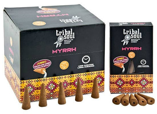 Tribal Soul - Myrrh Backflow Cones - 10 Cones Pack 12 Per B