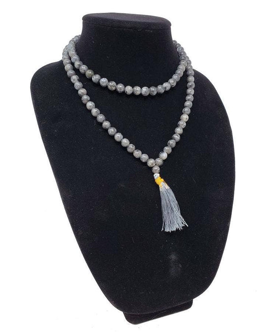 Larvikite Gemstone Necklace/Prayer Mala (108 beads)