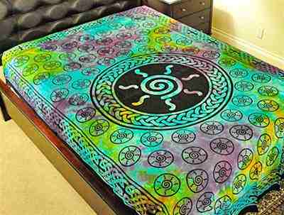 Celtic Spiral Tapestry (Tie Dye) - 72" x 108"