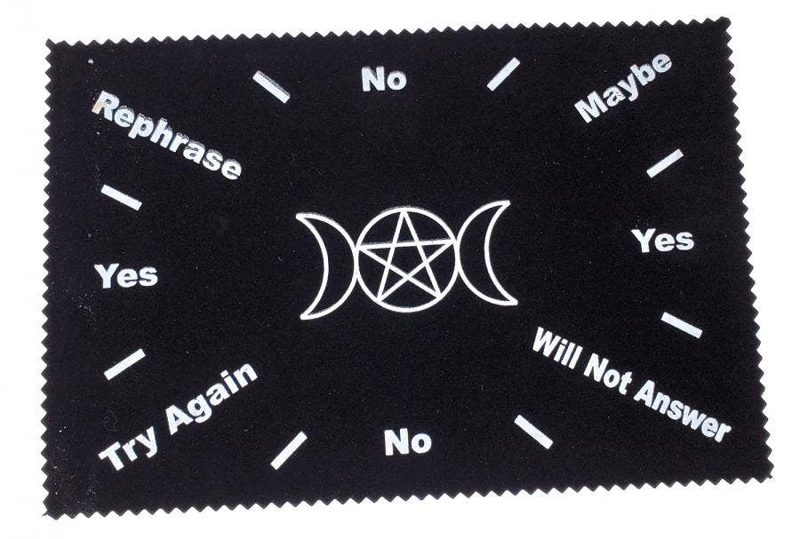 Triple Moon Pentagram Pendulum Mat 8"x12"