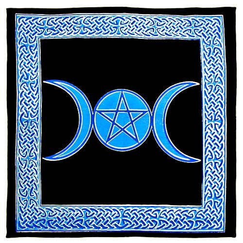 Triple Moon in Heavy Canvas Altar Cloth - 24" x 24"