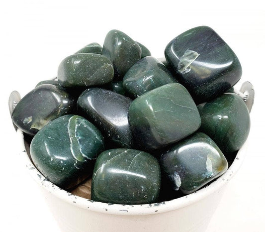 Nephrite Tumbled Stone 1 Lb (Genuine Polished Gemstone)