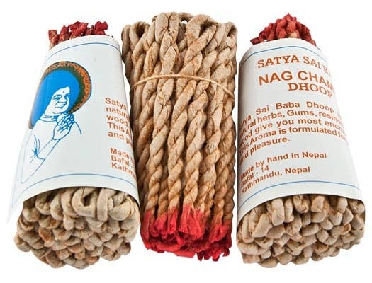 6 Packs Nag Champa Tibetan Rope Incense 45 Sticks - 3.5"L