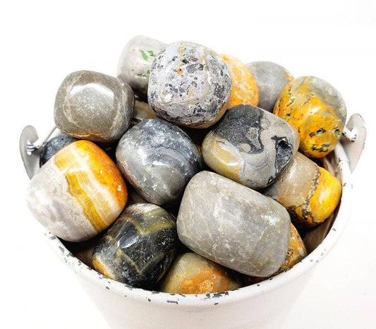 BumblebeeTumbled Stone 1 Lb (Genuine Polished Gemstone)