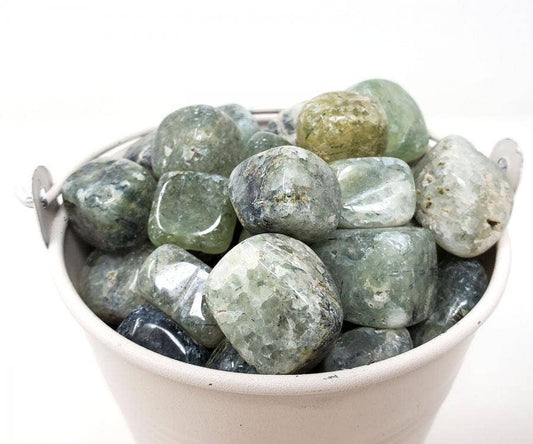 PREHNITE Tumbled Stone 1 Lb (Genuine Polished Gemstone)