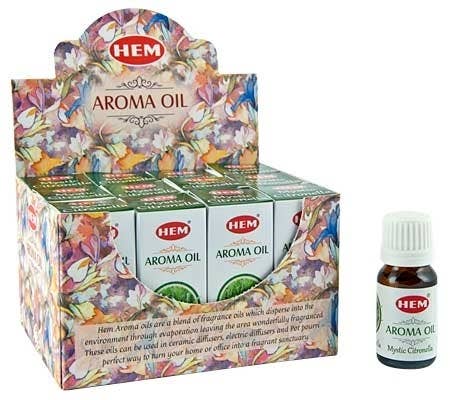 Hem Mystic Aroma Organic Oil 10ML per Bottle (12 P/Box)