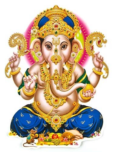 Lord Ganesh Jumbo Sticker - 8" x 12"