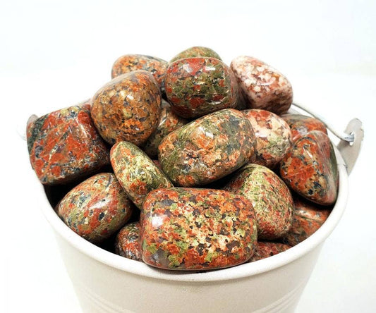 UNAKITE Tumbled Stone 1 Lb (Genuine Polished Gemstone)