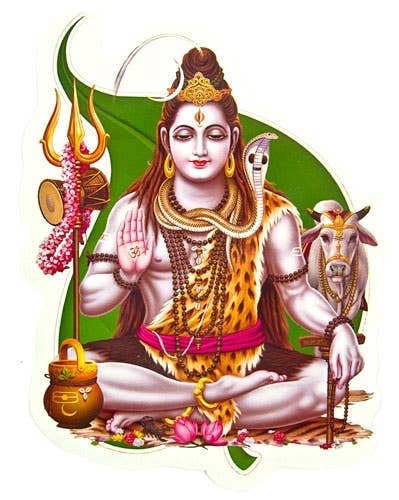 Lord Shiva Sticker - 4.5" x 6.5" (10 Per Pack)