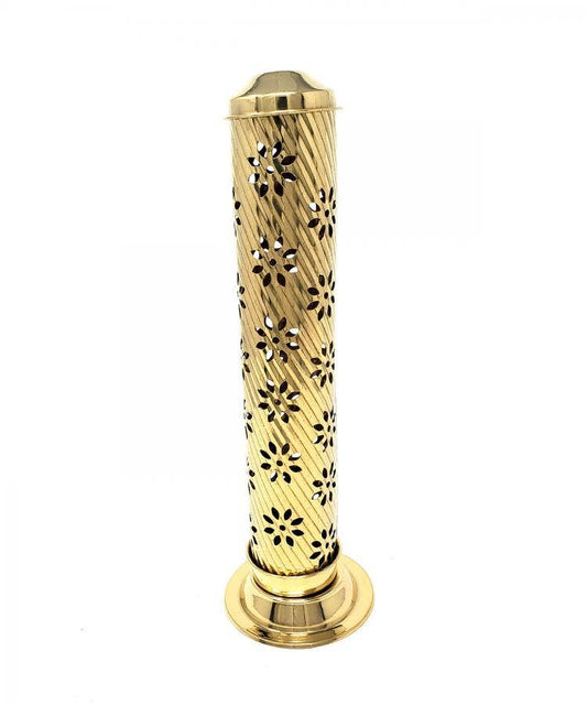 Brass Incense Tower Burner 12"