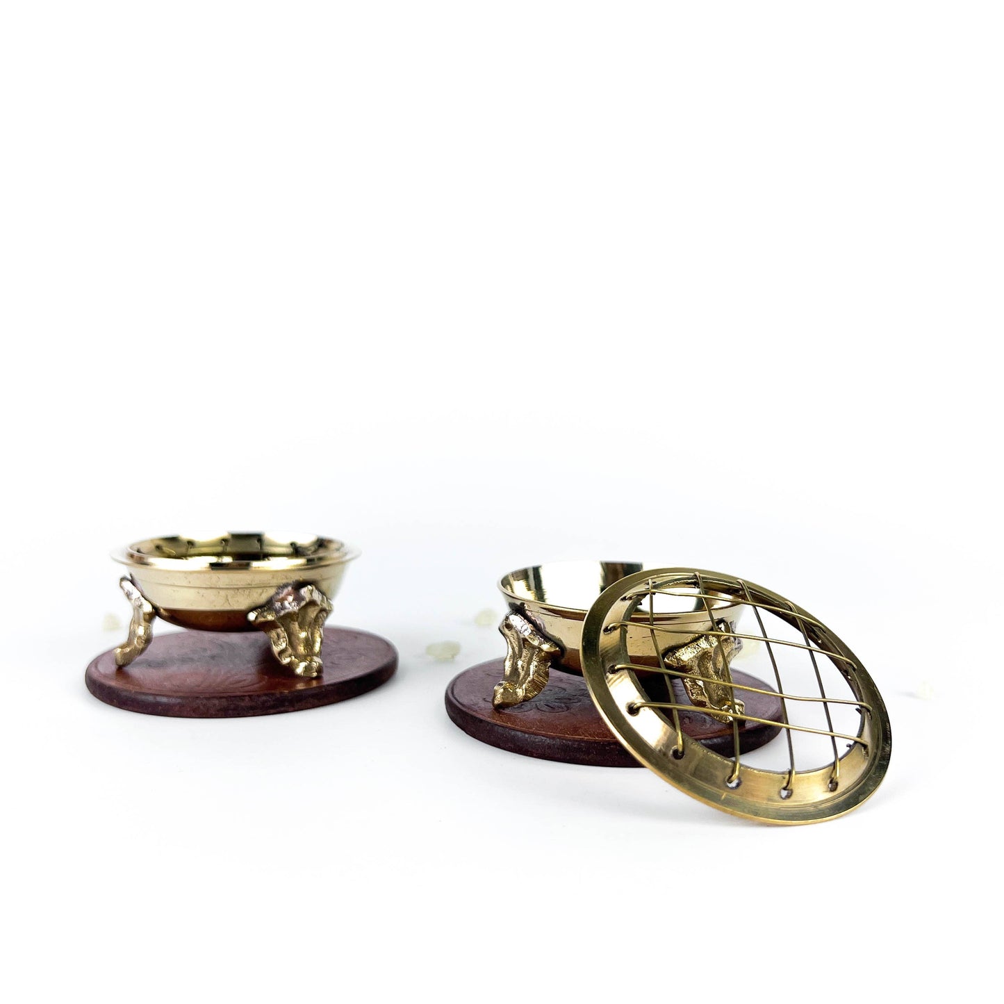 2 Pieces Brass Screen Charcoal Burner - 2.25"D, 1.5"H