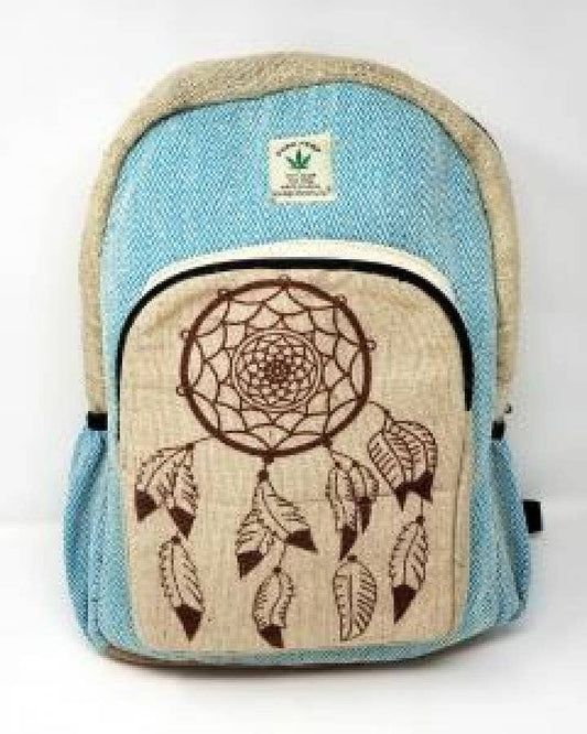 HEMP Dream Catcher Design Backpack 18"H 12"W, THC FREE Quali