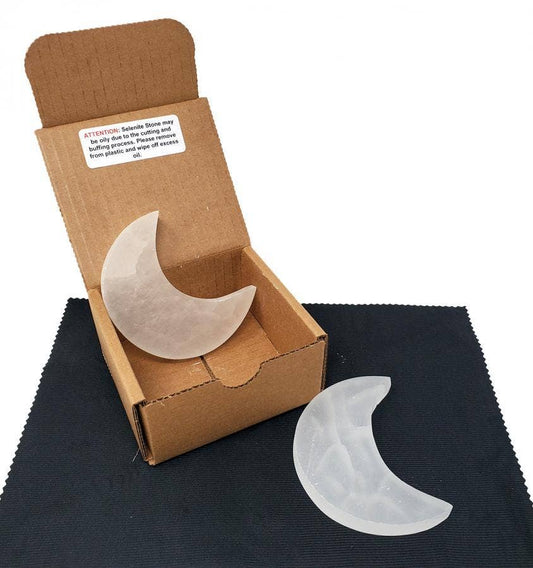 Selenite Moon 3.5-4" (2 pack)