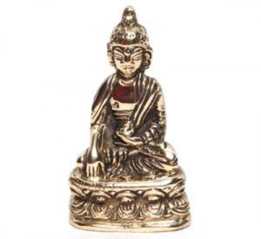 Buddha Meditating 2.5"H Brass (#1238B)