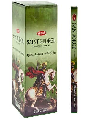 Hem Saint George Incense - 8 Stick Packs (25 Packs Per Box)