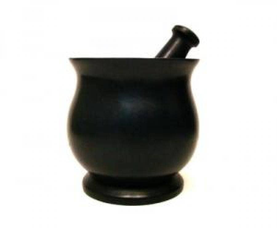 Black Soapstone Mortar & Pestle