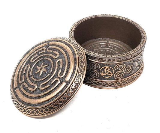 Hecate's Wheel Trinket Box 3.5"L x 3.5"W x 2"H