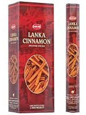 Hem Lanka Cinnamon Incense - 20 Sticks Pack (6 Packs Per Box