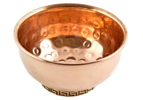 Hand Hammered Copper Offering Bowl - 3"D, 1.75"H