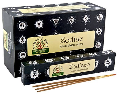 Namaste India - Zodiac Incense - 12 Sticks Pack