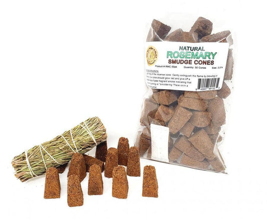 Rosemary Smudge Cones 1"H (50 pack) - 100% Natural