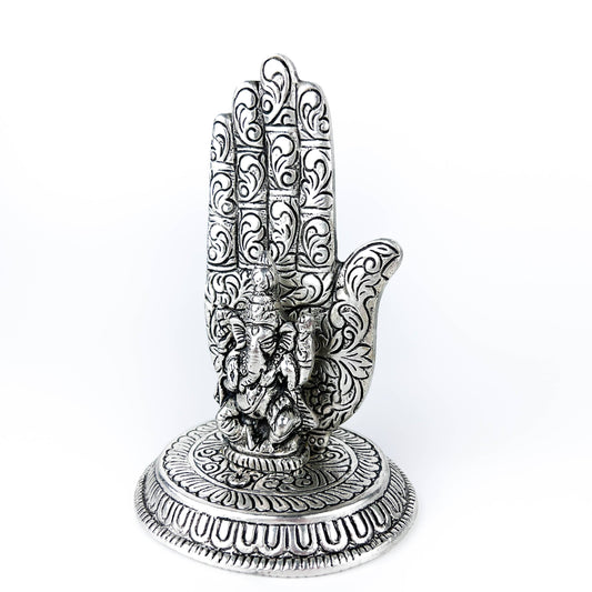 Lord Ganesh Blessing Hand Incense Stick Burner - 5.5"H, 3.5"