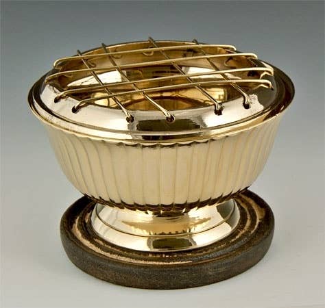 Brass Screen Charcoal Burner - 3.5"D, 2.5"H