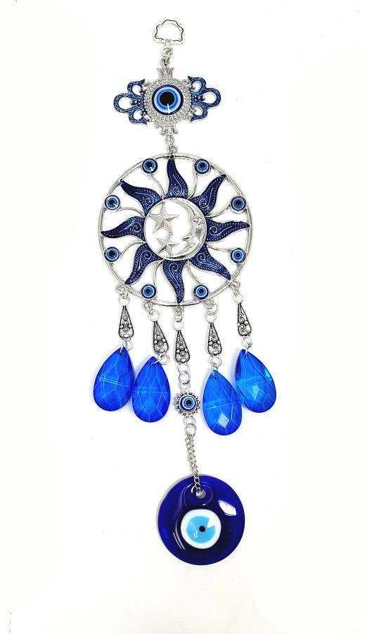 Sun Moon Star Evil Eye Hanging 12.5"L x 3.5"D