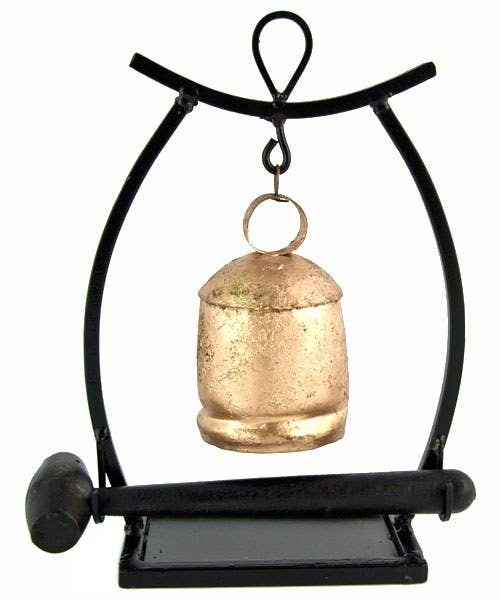 Gong Temple Bell - 11"H, 7.5"W