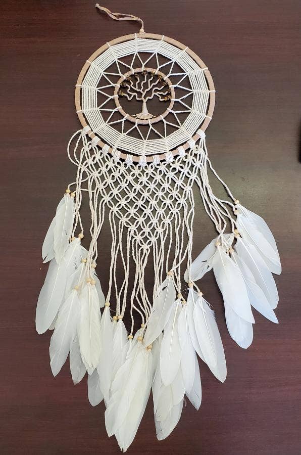 Tree of Life Dream Macramé Catcher 10.5"+ Diameter, 35"H